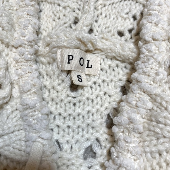 POL Boho Crochet Knit Hooded Pullover Popcorn Sweater Women Oversized Small - Picture 5 of 10